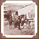 Casa Chimayo ancestors as children on horseback in Chimayo, NM